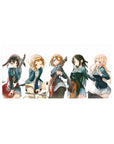 K-ON! anime girl mouse pad 32x16 inches with the band posing like rehearsal on a clean white background.