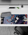 32x12 inches mouse pad featuring Nezuko Kamado in peaceful slumber, creating a tranquil and calming atmosphere with soft hues and ribbons.
