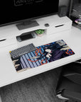 Demon Slayer mouse pad, 28x12 inches, featuring Nezuko Kamado in peaceful slumber, perfect for creating a calm, soothing workspace.