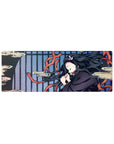 Compact 32x12 inches mouse pad with Nezuko Kamado in peaceful slumber, perfect for adding calm and anime elegance to smaller desks.