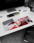 Small but impactful 32x12 mouse pad showcases Zero Two's power with striking mecha artistry