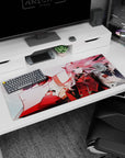 Mecha artwork on 36x16 mouse pad captures Zero Two's raw power and loyalty in stunning artistic fashion