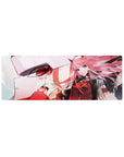 Compact Zero Two mecha mouse pad 32x12 with mecha theme for stylish and sleek desk decor