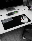 Sasuke Uchiha close-up stare with glowing Sharingan on dark backdrop, anime mouse pad 32x16 inches.