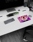 Artistic 14x10 inches mouse pad showcasing Goku Black in Super Saiyan Rosé, perfect for adding a touch of elegance and villainy to your workspace.