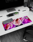 Artistic 32x12 inches mouse pad showcasing Goku Black’s Super Saiyan Rosé form, perfect for fans of Dragon Ball and powerful villain designs.