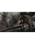 40x20 inch desk pad featuring Guts in Berserker Armor wielding the Dragonslayer sword for anime fans