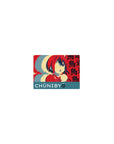 Classic anime girl mouse pad 14x10 inches with eyepatch heroine, magic circle, CHUNIBYO banner.