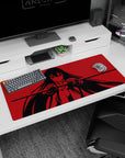 Powerful artwork on 36x16 mouse pad captures the essence of Akame’s strength and elegance with minimalist flair