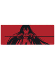 Compact Akame Silhouette Strike Mouse Pad 32x12 with Akame ga Kill! theme for stylish and sleek desk decor