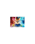 14x10 inch classic mousepad featuring Vegeta in Super Saiyan Blue and Super Saiyan God forms for enthusiasts