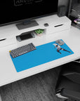 28x12 inches Naruto mouse pad featuring Kakashi Hatake at the desk, Sharingan vibes, kunai ready on blue.