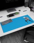 36x16 inches Naruto desk pad featuring Kakashi Hatake, masked with kunai and Sharingan vibes.