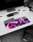 My Hero Academia mouse pad, 28x12 inches, featuring Saber Alter (Mysterious Heroine X Alter) from Fate/Grand Order, exuding raw power.