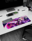 Artistic 32x12 inches mouse pad with Saber Alter (Mysterious Heroine X Alter) from Fate/Grand Order, blending raw power and intensity in a dynamic design.