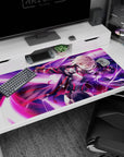 Large 40x20 inches desk pad featuring Saber Alter (Mysterious Heroine X Alter) from Fate/Grand Order, showcasing her intense action and fierce energy.