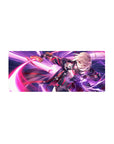 Mouse pad featuring Saber Alter (Mysterious Heroine X Alter) from Fate/Grand Order, 28x12 inches, with electrifying strikes and an intense gaze.