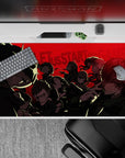 Persona 5 Royal desk pad 40x20 inches with Phantom Thieves, Morgana, and red noir style, perfect for anime fans.