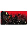 Persona 5 Royal mouse pad, 32x16 inches, features Phantom Thieves in noir style with Morgana, red backdrop, and bold vibes.