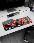 Anime mouse pad 32x12 inches featuring Persona 5 Royal's Phantom Thieves: Joker, Ann, Ryuji, Makoto, and Futaba.