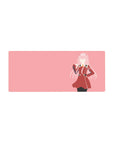 Anime mouse pad 28x12 inches featuring Zero Two from Darling in the Franxx in her red uniform, sleek and minimalist.