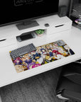 28x12 inches anime mouse pad showing chefs in crisp uniforms serving steaming plates at a crowded wooden table.