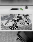 High-quality 32x16 inch mouse pad showcasing Tanjiro and Nezuko's strength and determination for fans