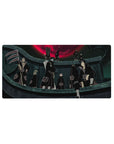 Naruto Shippuden Akatsuki desk mat mouse pad 32x16 inches with red clouds and crimson moon.