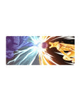 28x12 inches anime mouse pad with Naruto vs Sasuke Susanoo clash around a glowing energy sphere.