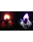 Naruto vs Sasuke mouse pad 40x20 featuring fiery reds and cold purples for bold anime-inspired energy