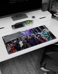 Dark fantasy regal design on 32x16 mouse pad brings Overlord's powerful cast to life with striking art
