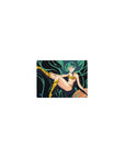 14x10 inches classic anime girl mouse pad with Lum, starry space backdrop, and tiny planets.