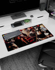 Anime mouse pad 32x16 inches featuring Pleiades combat maids from Overlord, showcasing bold colors and deadly gorgeous style.