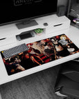 Anime mouse pad 36x16 inches featuring Pleiades combat maids from Overlord, showcasing their powerful and unique vibes.