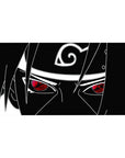 40x20 inches anime desk pad with clean black-and-white line art and iconic Leaf headband symbol.
