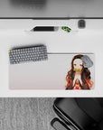 28x12 inches mouse pad with Nezuko Kamado, capturing her gentle spirit and quiet strength, perfect for fans of Demon Slayer.