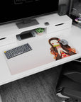 Modern 32x16 inches mouse pad with Nezuko Kamado, featuring her pink and black attire, ideal for adding elegance and peacefulness to your workspace.