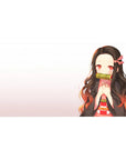 Desk pad featuring Nezuko Kamado from Demon Slayer, 40x20 inches, with her iconic pink and black attire, capturing her quiet strength and gentle spirit.