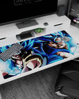 Premium 40x20 inch desk pad with stunning Gogeta and Vegito design, perfect for ultimate workspace vibes