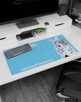 32x16 inches Usada Pekora Hololive anime mouse pad with bunny ears, cheeky grin, and carrot charms.