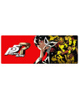 Persona 5 Royal mouse pad, 32x12 inches, featuring Joker, Kasumi, and Futaba in vivid red, black, and gold design.