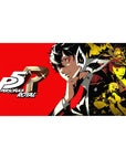 Anime desk pad featuring Persona 5 Royal characters Joker, Kasumi, and Futaba, 40x20 inches, vibrant design.