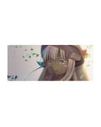 28x12 inches anime girl desk mouse pad with Nanachi art, glossy eyes, leaf accents, and comfy wrist feel.