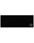 32x12 inches anime mouse pad with midnight field and white alchemy circle, minimalist symbols, clean lines.