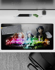 Sword Art Online anime mouse pad featuring iconic characters in vibrant hues, size 32x16 inches, perfect for fans.