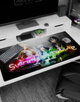 Sword Art Online desk pad, 40x20 inches, featuring vibrant colors and iconic characters, perfect for anime fans.