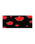 Akatsuki red cloud pattern anime mouse pad 28x12 inches for gaming desk setup.