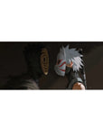 Naruto anime desk pad 36x16 inches with Obito and Kakashi ANBU mask standoff design.