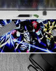 40x20 inches desk pad with Ainz Ooal Gown from Overlord, showcasing his powerful magic and dark energy in a dynamic, intense design.