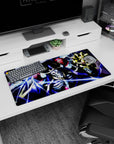 Modern 32x16 inches mouse pad with Ainz Ooal Gown from Overlord, showcasing his unstoppable magic and dark fantasy aura.